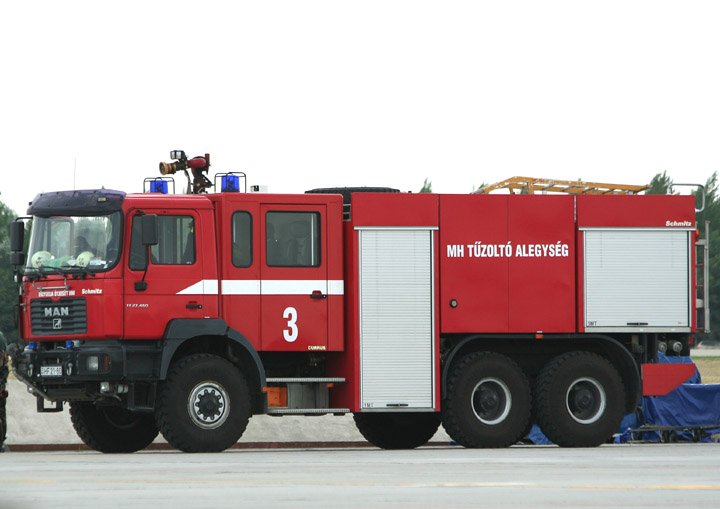 Fire engine at Kecskemet, Hungary