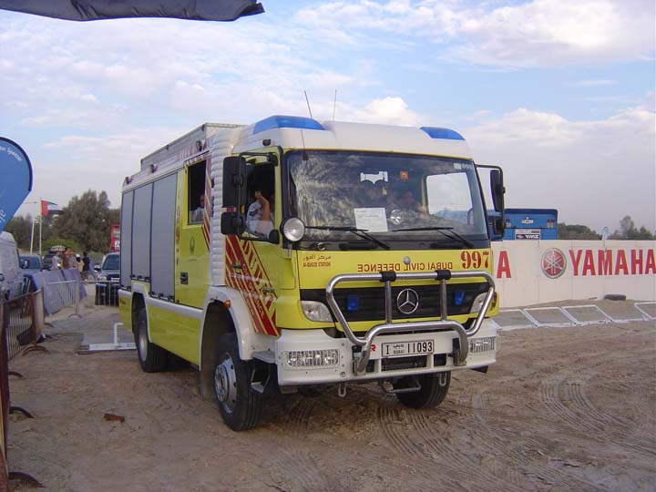 Dubai Civil Defense Mercedes Rosenbauer pumper