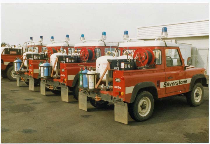 Landrovers at Silverstone Motor Racing Circuit