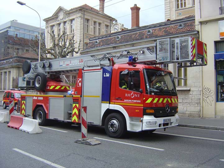 Rhone Fire & Rescue France Lyon Mercedes Ladder