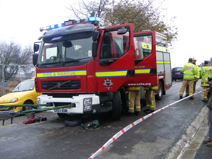 Fire Engines Photos East Sussex FRS The Ridge Volvo RTC in Hastings