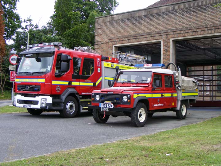 Eastr Sussex Fire and Rescue Heathfield FS lineup