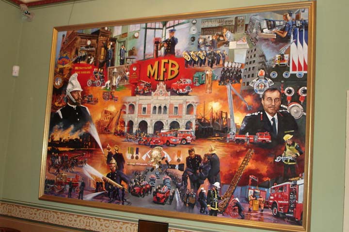 Historical hand-painted picture.MFB Museum.