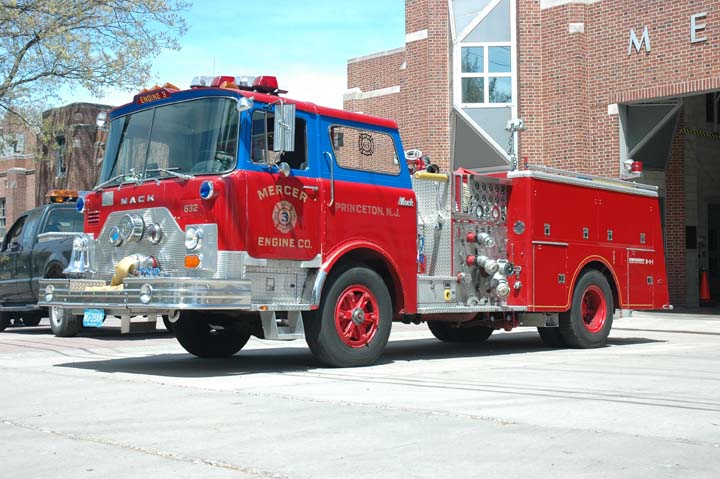 Princeton NJ Mercer Engine co. Mack pumper
