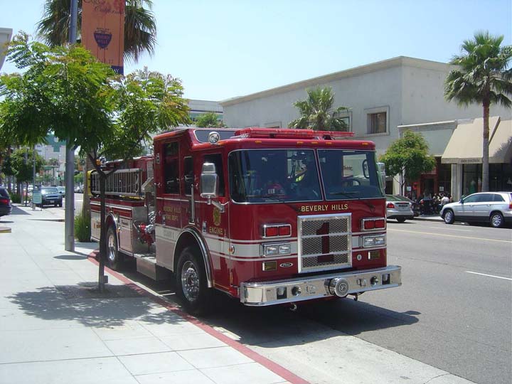 Photo of Beverly Hills Fire Department Pierce pump