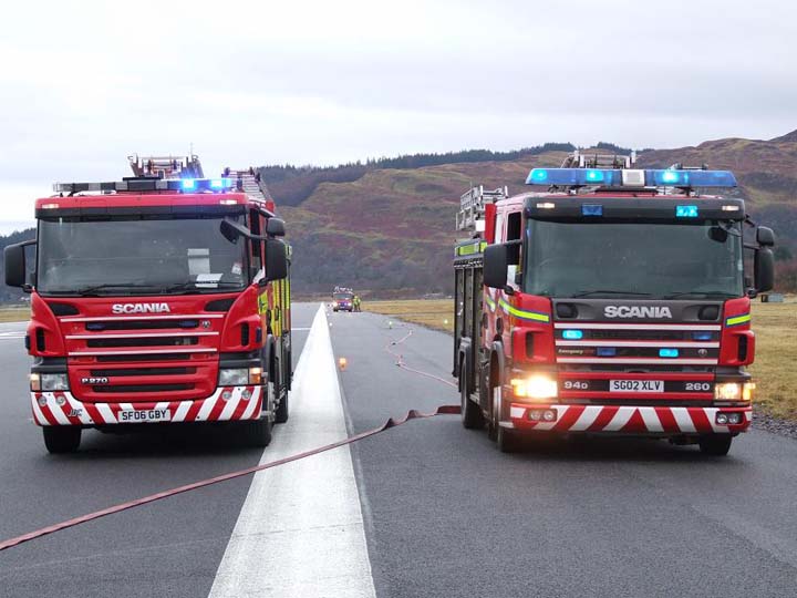 Scania Pumps Oban Airport exercise