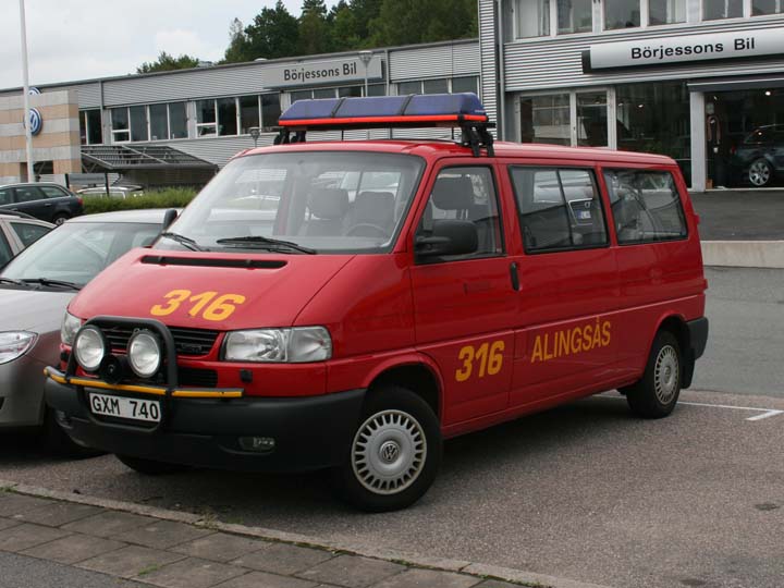 Fire brigade Alingsas Sweden VW Transporter