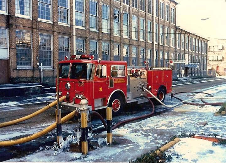 New Orleans FD working in unusual weather