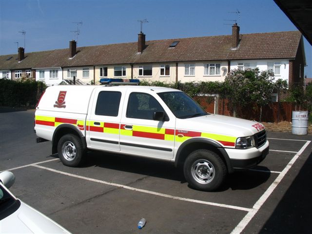 Ford Ranger ECFRS visiting Grays Fire Station