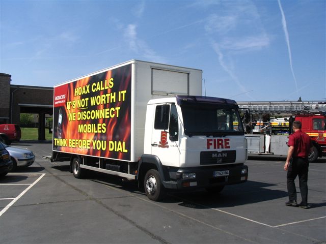 MAN Stores van ECFRS visiting Grays Fire Station