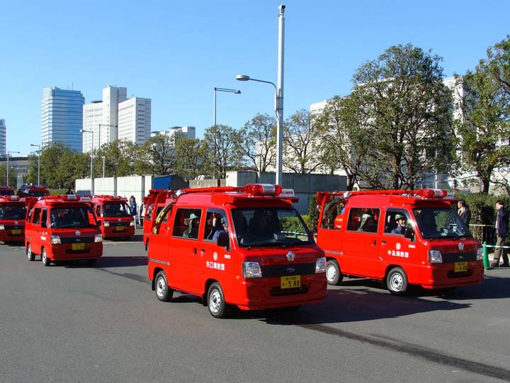 Fleet of Tokyo MVFCS Small Intervention Vehicles