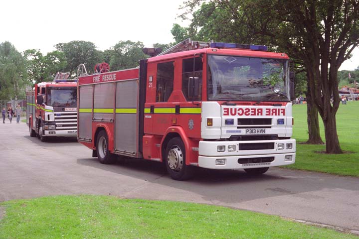 Cleveland Fire service Dennis ans Scania