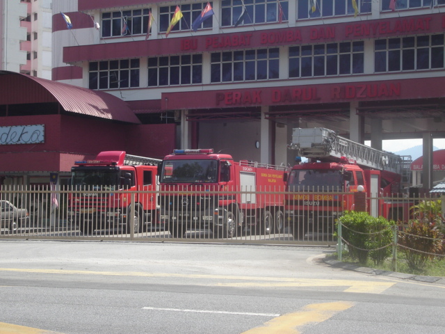 Line up of Ipoh fire station Malaysia