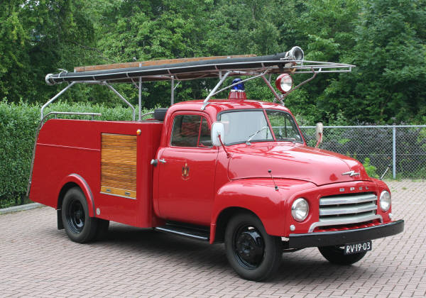 Gescha Feuerwehr Tank Pompiers Brigade des Fire 1950s Tin Opel Blitz