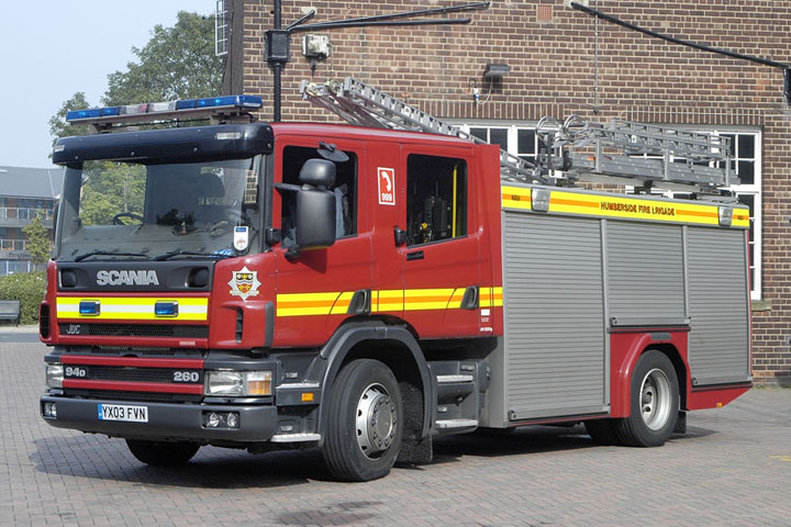 Humberside Fire brigade Scania Hull 