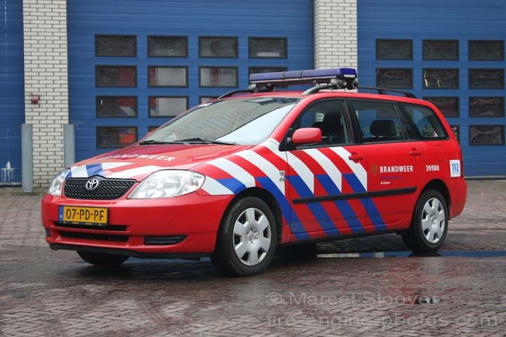Toyota Corolla brandweer Arnhem