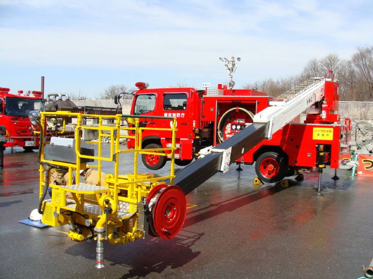 Yahio Fire station Hino Morita Pumper Skylift