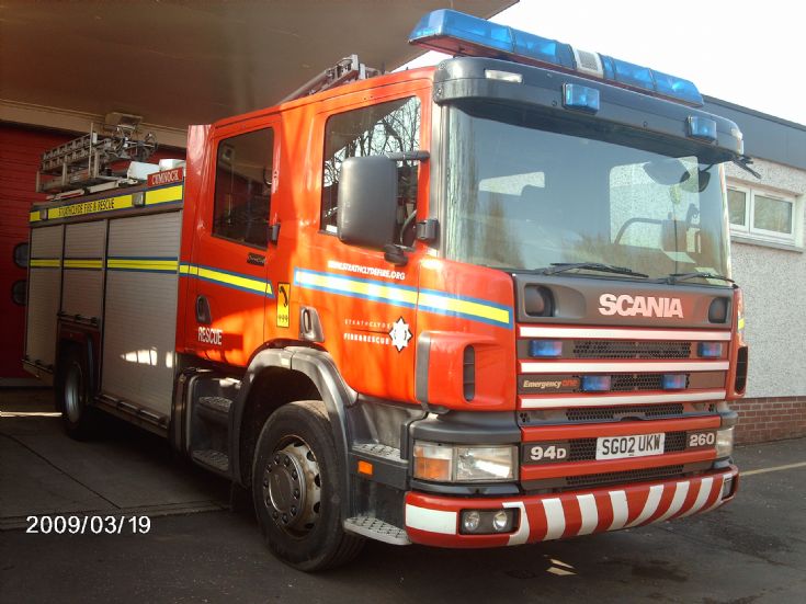 Cummnock Fire station Scania SG02UKW