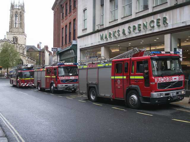 York Fire engines in action 