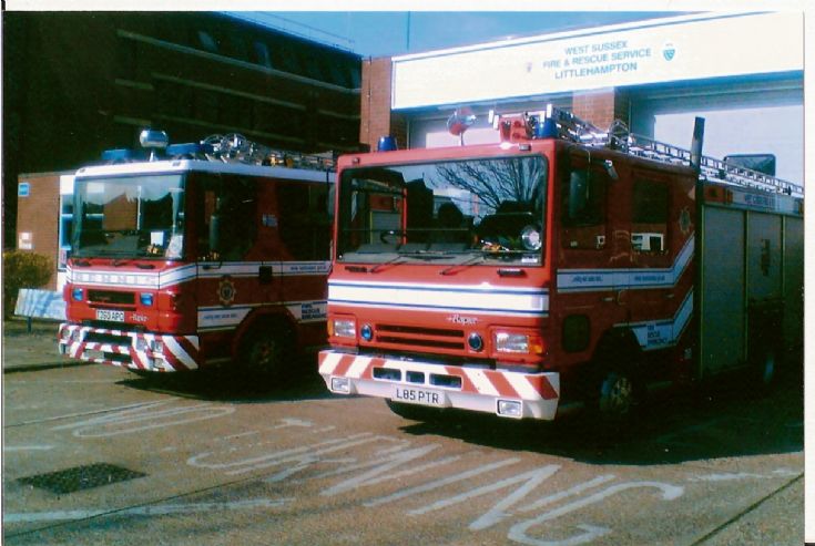 Two Dennis Rapiers Littlehampton Fire station