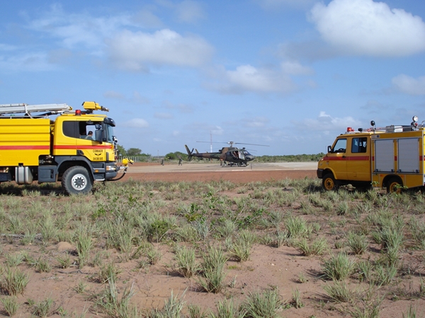 Brazilian Air force Fire service in action