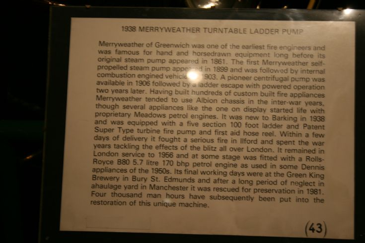 plaque at the Museum in Leyland