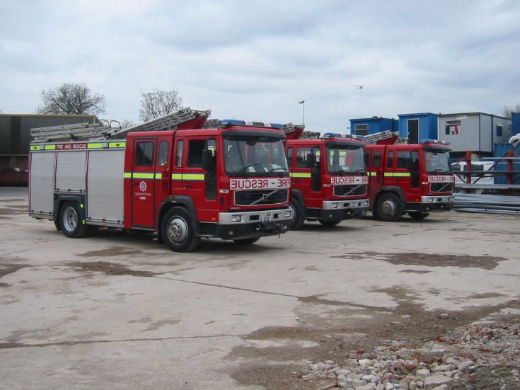 North Yorkshire Fire engines line up