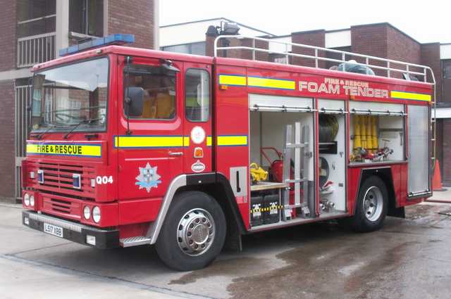 Dennis Foam tender Darlington Fire station