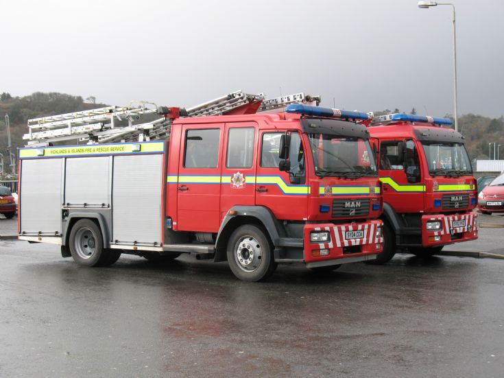 Two MAN Fire engines Highland & Islands FRS