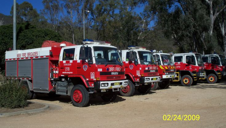 Line up of NSWFB tankers