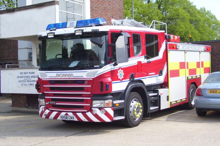 West Sussex Fire and Rescue Service Scania