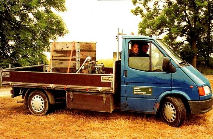 Improvised Ford Transit fire pump