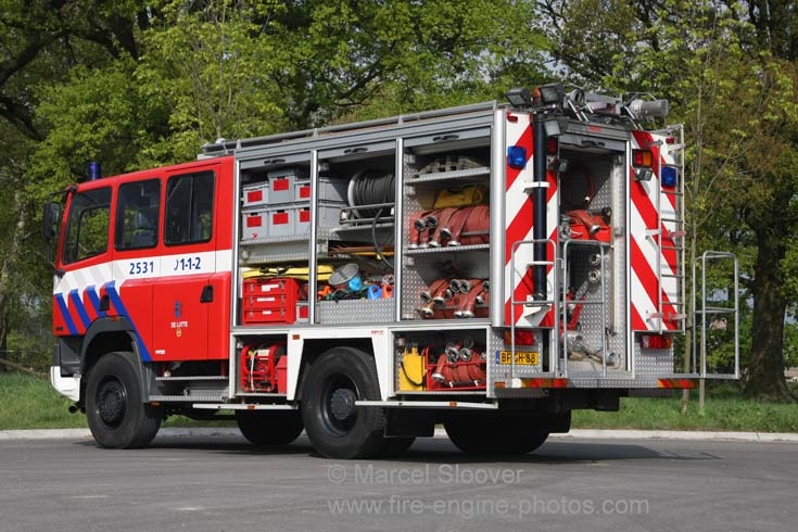 Brandweer De Lutte DAF watertender back