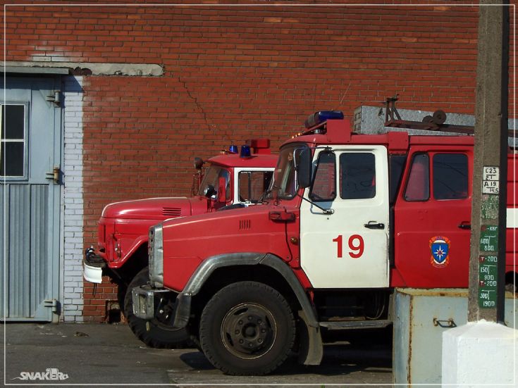 Fire engines St. Petersburg Russia