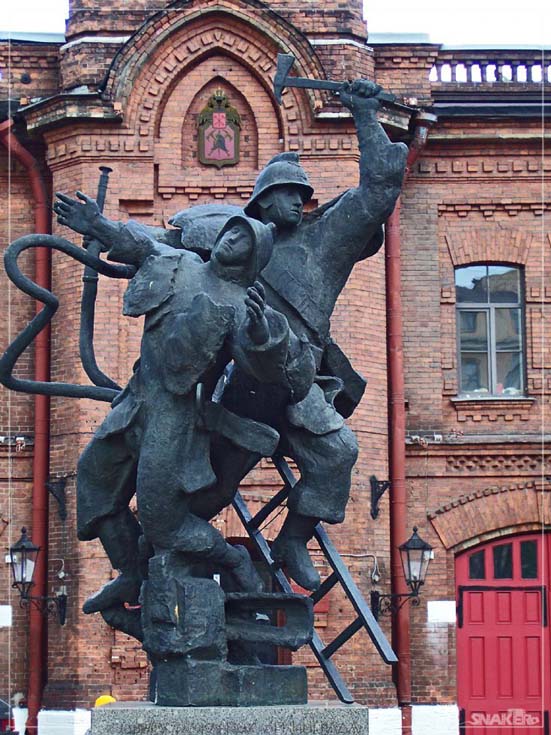 Monument of Firefighters Petersburg Russia