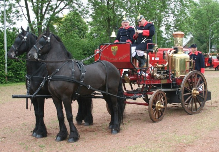 Feuerwehr Duisburg steam fire engine