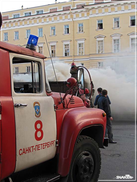 Zil 130 at a fire in St Petersburg