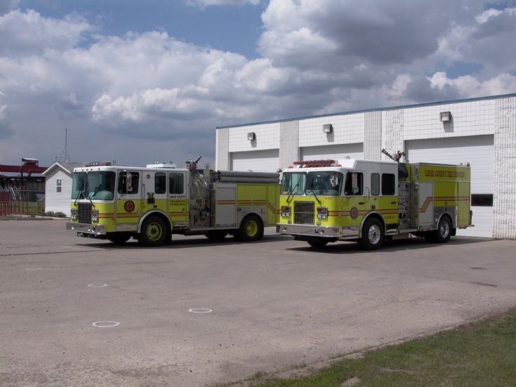 Leduc Countys Fire engine line up