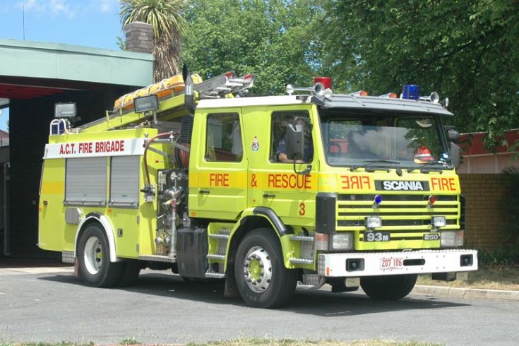 Scania 93ML250 rescue pumper Canberra