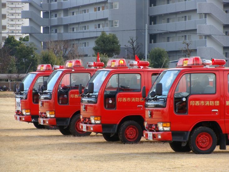 Inzai Makinohara Volunteer Fire Corps pumpers