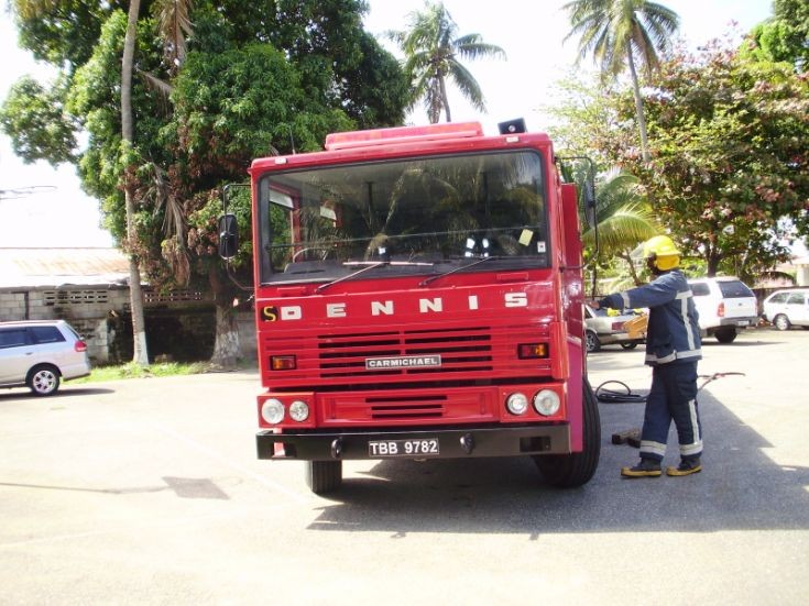 Dennis Carmichael Fire engine Trinidad