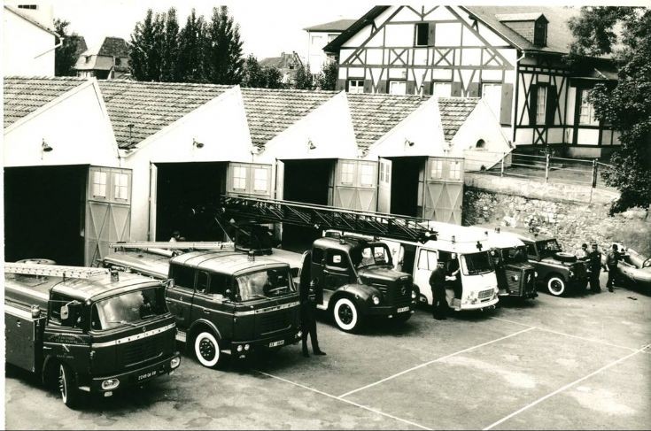 1973 Line up Fire station Colmar France