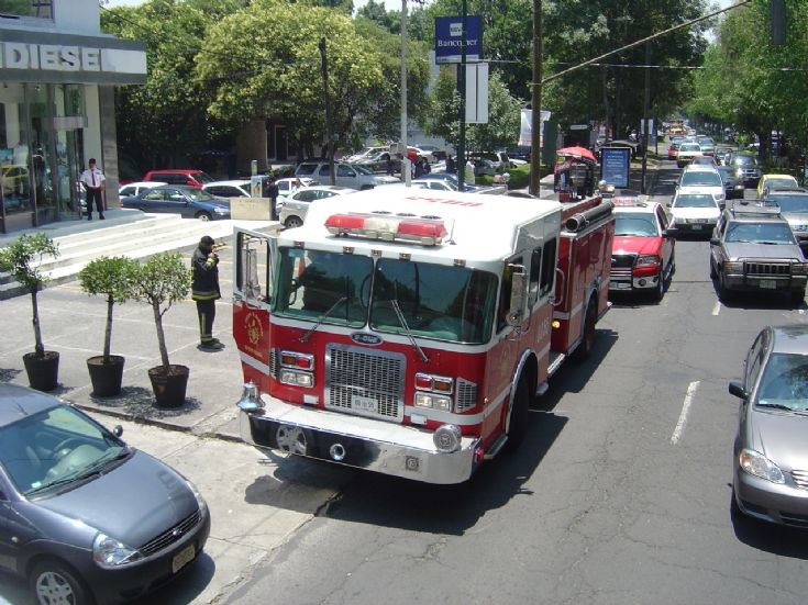 E-One pumper Tacubaya Fire station Mexico