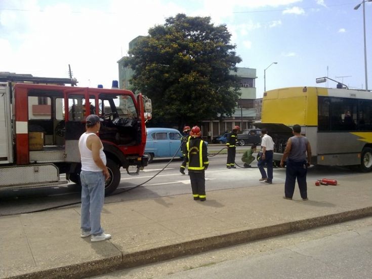 Havana City Mercedes Benz Pumper bus fire