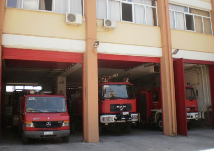 Line up Fire station Xanthi City Greece