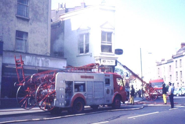 Fire engines in action Bristol 70's
