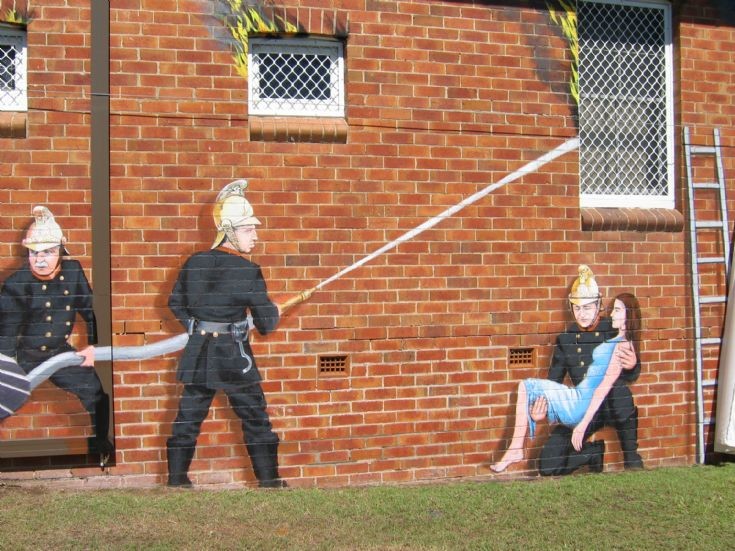 Fire Engines Photos Kurri Kurri Fire Station mural NSW Australia