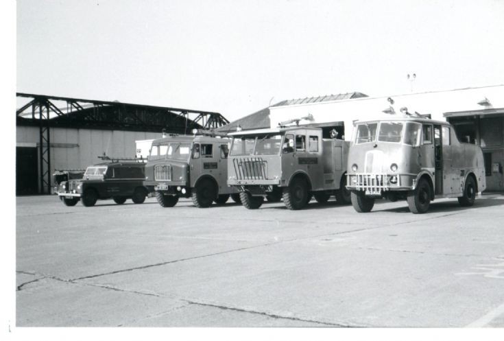 Filton airfield Fire engine line up