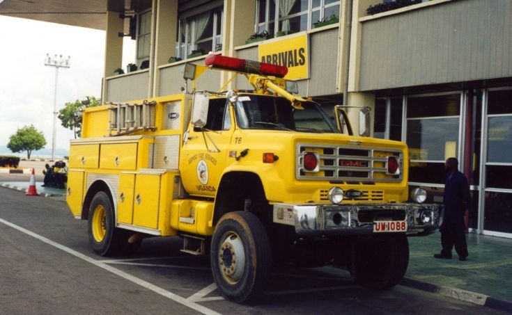E-One fire engine at Entebbe airport, Uganda