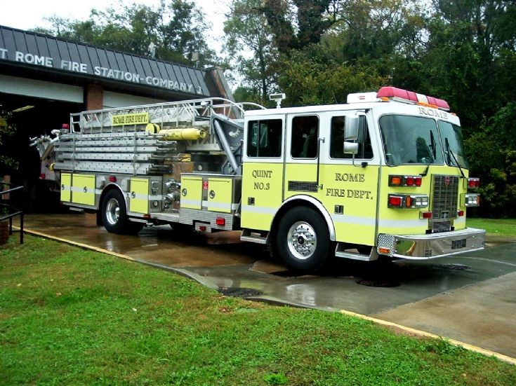 Rome Fire Department Quint 3 Sutphen